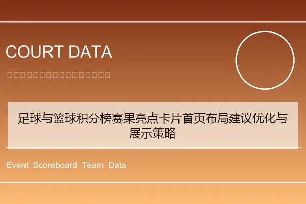 足球与篮球积分榜赛果亮点卡片首页布局建议优化与展示策略